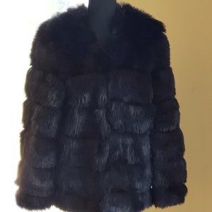 WANT U FUR-EVER JACKET Black Sz S